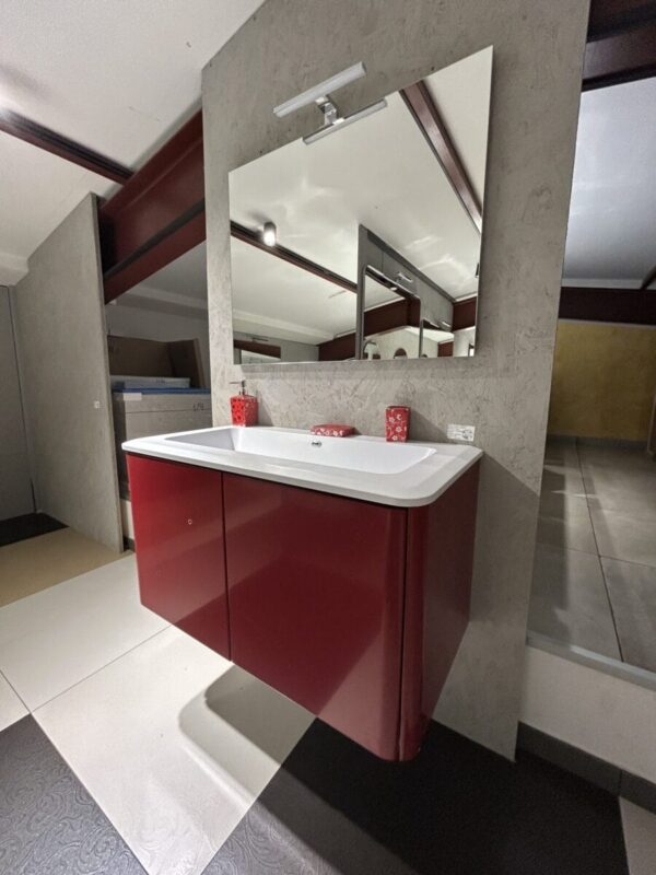 Mobile da bagno sospeso "Liverpool" Rosso Lucido