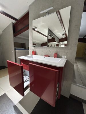 Mobile da bagno sospeso "Liverpool" Rosso Lucido