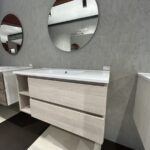 Mobile da bagno sospeso "Cubik" Chiaro