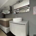 Mobile da bagno sospeso "Outline" Grigio Lucido