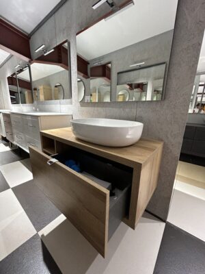 Mobile da bagno sospeso "Domus" Rovere Farnia