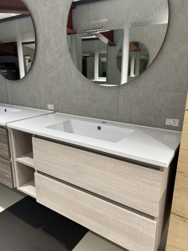 Mobile da bagno sospeso "Cubik" Chiaro
