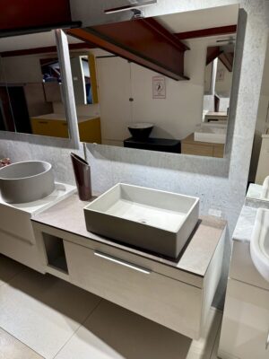 Mobile da bagno sospeso "Lido" Grigio Cielo