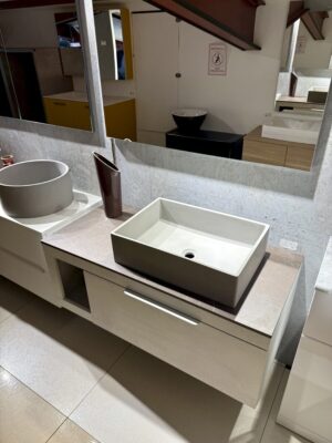 Mobile da bagno sospeso "Lido" Grigio Cielo