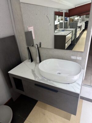 Mobile da bagno sospeso "Lido" Grigio Lava
