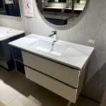 Mobile da bagno sospeso "Cubik" Bianco