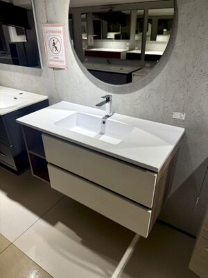 Mobile da bagno sospeso "Cubik" Bianco