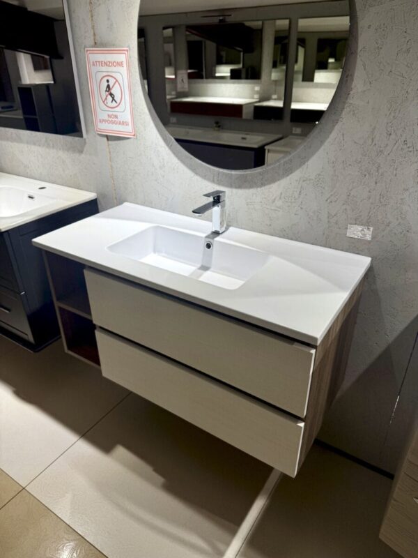 Mobile da bagno sospeso "Cubik" Bianco