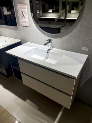 Mobile da bagno sospeso "Cubik" Bianco