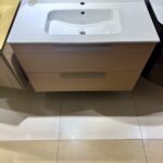 Mobile da bagno sospeso "Linea 1" Larice Marino