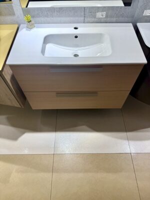 Mobile da bagno sospeso "Linea 1" Larice Marino