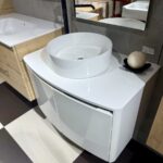 Mobile da bagno sospeso "Outline" Bianco Opaco