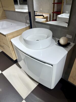 Mobile da bagno sospeso "Outline" Bianco Opaco
