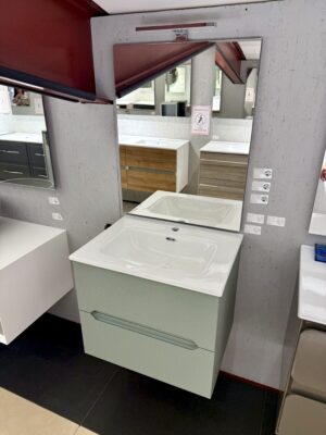 Mobile da bagno sospeso "Rigo" Verde Salvia 60cm