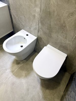 Sanitari a terra - "Wave" Bianco Lucido