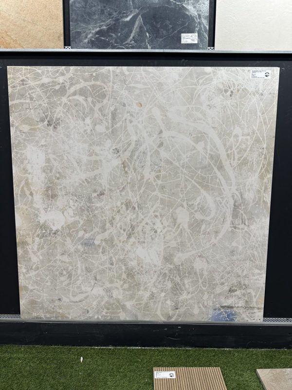 Piastrella "Action Paint Light White"