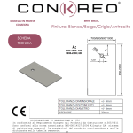 Piatto Doccia “Conkreo Grigio” profondità 70