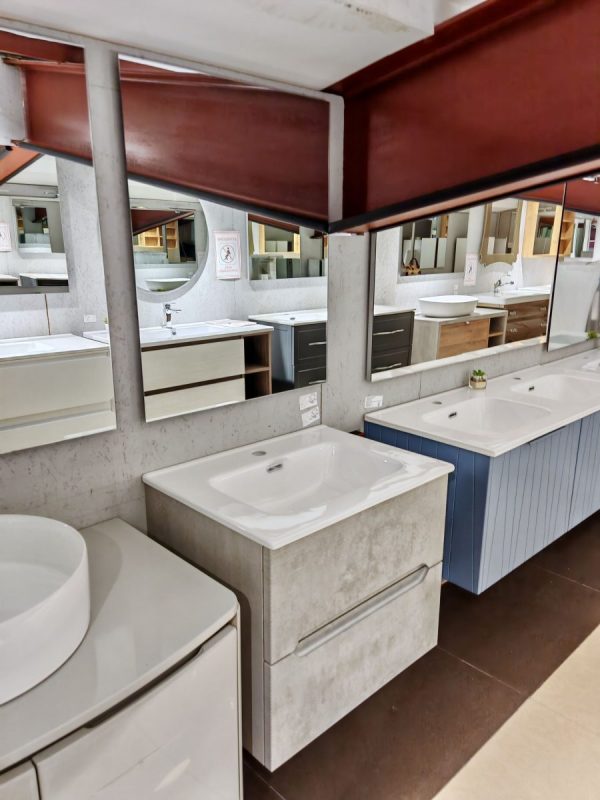 Mobile da bagno sospeso "Rigo" Grigio 60cm