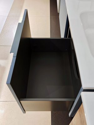 Mobile da bagno sospeso "Nadir" Finitura Blu Avio 121x46x45