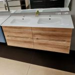 Mobile da bagno sospeso "Rigo" 120x45 Rovere Farnia