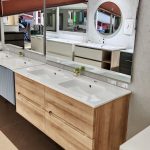 Mobile da bagno sospeso "Rigo" 120x45 Rovere Farnia
