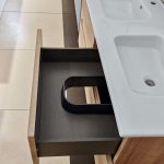 Mobile da bagno sospeso "Rigo" 120x45 Rovere Farnia