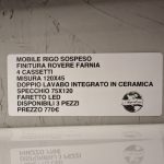 Mobile da bagno sospeso "Rigo" 120x45 Rovere Farnia