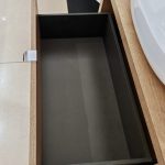 Mobile da bagno sospeso "Domus" Finitura Cassa Rovere Farnia 80x50