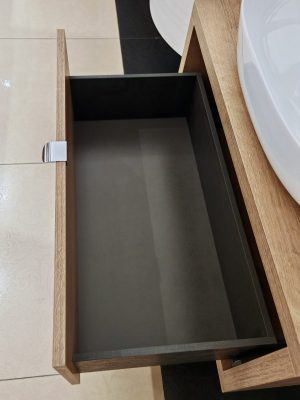 Mobile da bagno sospeso "Domus" Finitura Cassa Rovere Farnia 80x50