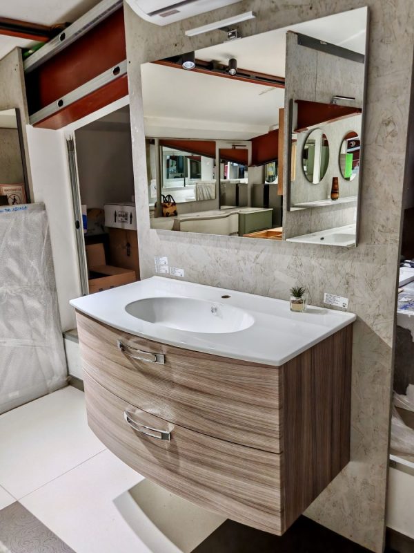 Mobile da bagno sospeso "Confort" Finitura Larice 100x55x57