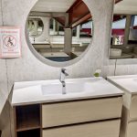 Mobile da bagno sospeso "Cubik" Cassa Tranchè Scuro 100x46,5