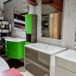 Mobile da Bagno Sospeso "Glass" Bianco Lucido