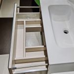 Mobile da Bagno Sospeso "Glass" Bianco Lucido