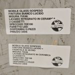 Mobile da Bagno Sospeso "Glass" Bianco Lucido