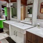 Mobile da Bagno Sospeso "Riga" Bianco Lucido 75x46
