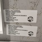 Mobile da Bagno Sospeso "Riga" Bianco Lucido 75x46
