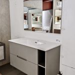 Mobile da bagno sospeso "Harena" Grigio Nuvola 101x46