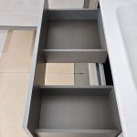 Mobile da bagno sospeso "Harena" Grigio Nuvola 101x46