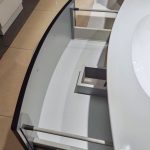 Mobile da bagno sospeso "Confort" Finitura Nero Lucido 75x52