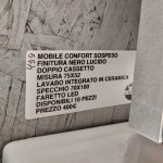 Mobile da bagno sospeso "Confort" Finitura Nero Lucido 75x52