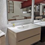 Mobile da bagno sospeso "Rigo" Tortora 90x45
