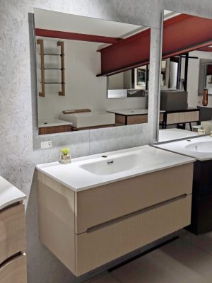 Mobile da bagno sospeso "Rigo" Tortora 90x45