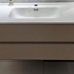 Mobile da bagno sospeso "Rigo" Tortora 90x45
