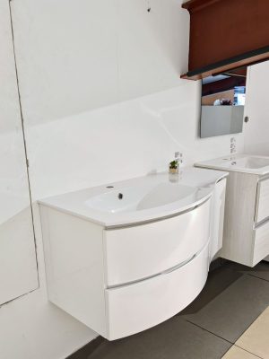 Mobile da bagno sospeso "Oxford" Finitura Bianco Opaco 104x51