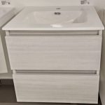 Mobile da bagno sospeso "Imperial" Rovere Bianco 61 cm