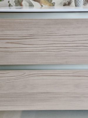 Mobile da bagno sospeso "Italo Unito" Larice Crudo 163x50