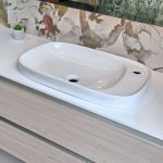 Mobile da bagno sospeso "Italo Unito" Larice Crudo 163x50