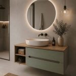 Mobile da bagno sospeso "Rigo" 120x45 Verde Salvia