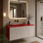 Mobile da bagno sospeso "Rest Red" 110x45