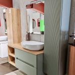 Mobile da bagno sospeso "Rigo" 120x45 Verde Salvia